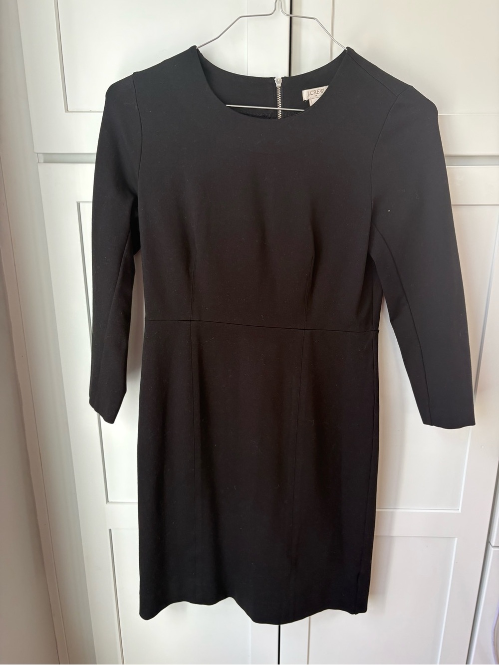 J. Crew Black Long-Sleeve Sheath Dress